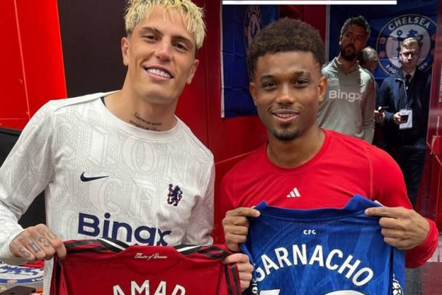 曼联主力与加纳乔交换球衣惹争议,B费对其不满!切尔西解释小乔未出场原因